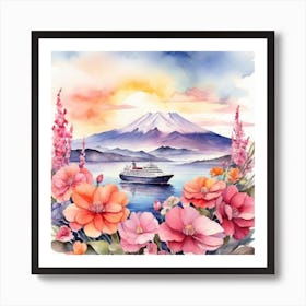 Mt Fuji The High Mountain In Japan Art Print