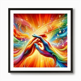 Music And Music Notes Art Print