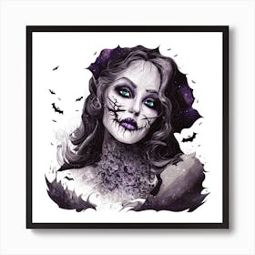 Halloween Girl 2 Art Print