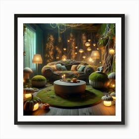 Room With Pumpkins Art Print