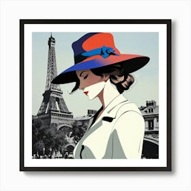 French woman in Paris Art Print