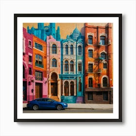 Colorful Buildings  Art Print