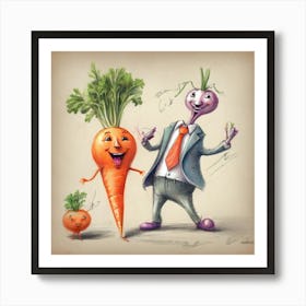 Carrot Man Art Print