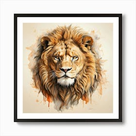 Lion Head 4 Art Print