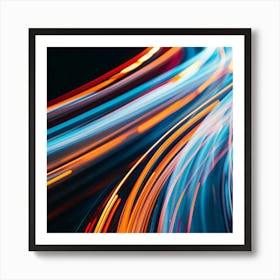 Abstract Light Trails Art Print