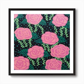 Pink Roses 1 Art Print