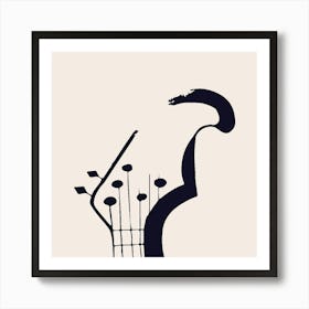 Guitar Head Art Print