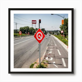 Road Sign 1 Art Print