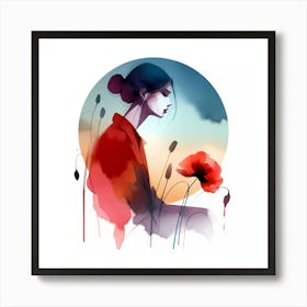 Poppy Girl Art Print