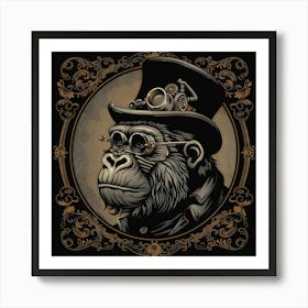 Steampunk Monkey 61 Art Print