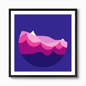 Pink And Purple Waves Art Print