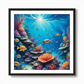 Under The Sea Paintings Art Print 3 Art Print