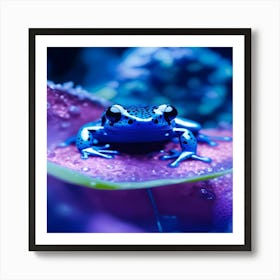 Blue Frog Art Print