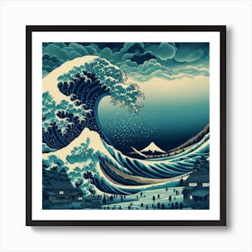 Inspired by: Hokusai's The Great Wave and Japanese Woodblock Prints Art Print