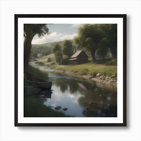 House On The River Art Print