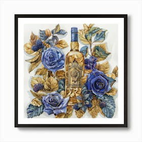 Blue Roses Art Print