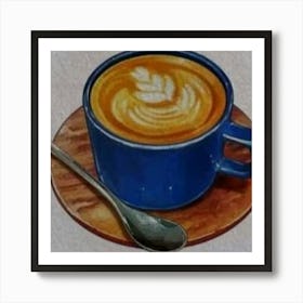 Nescafe cup with milk Art Print