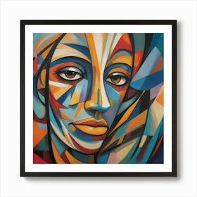 Abstract Portrait Of A Woman paintings art print Art Print