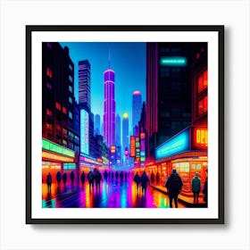 Neon City 1 Art Print