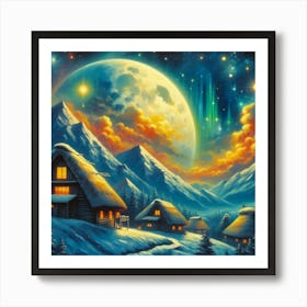 Night In The Village Art Print