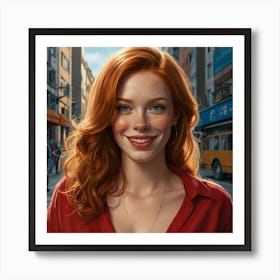 Girl With Red Hair 1 Art Print