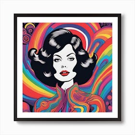 Psychedelic Woman Art Print