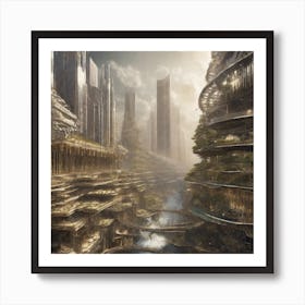 Futuristic City 38 Art Print