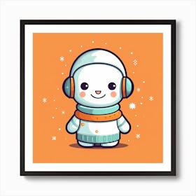 Kawaii Astronaut Art Print