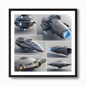 Spaceships 2 Art Print