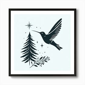 Hummingbird Holiday 3 Art Print