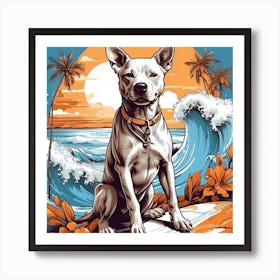 Surf Dog 1 Art Print