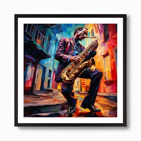 Saxophone Player 23 Art Print