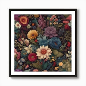 Floral Wallpaper 11 Art Print