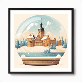 Trakai Castle Lithuania Snowglobe Art Print