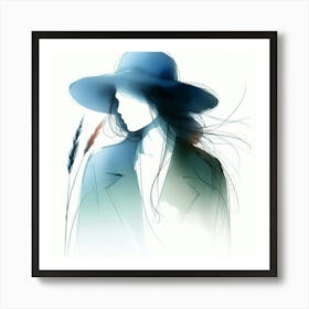 Girl In A Hat 4 Art Print