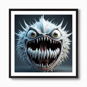 Leonardo Diffusion A 3d Hd Monster Face Big Eyes Clearly Visi 0 (1) Art Print