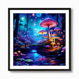 Mushroom Forest Art Print