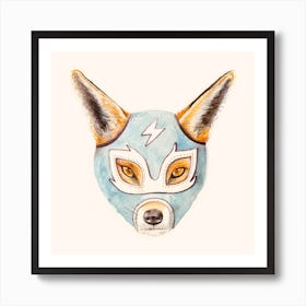 Fuchs-Wrestler Kunstdruck von Florent Bodart für Wohnzimmer