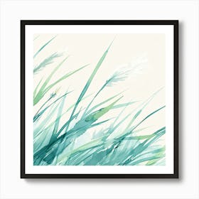 Watercolor Grass Art Print