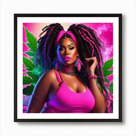 Woman With Dreadlocks 2 Art Print