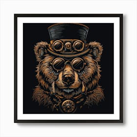 Steampunk Bear 7 Art Print