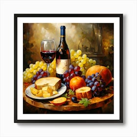 Wine & Cheese Serenade Art Print