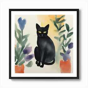 Black Cat print Art Print