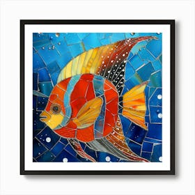Mosaic Fish 2 Art Print
