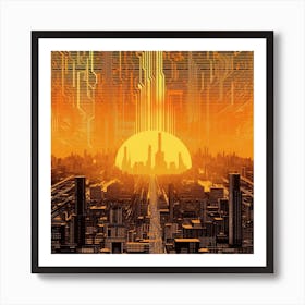 Futuristic Cityscape 5 Art Print