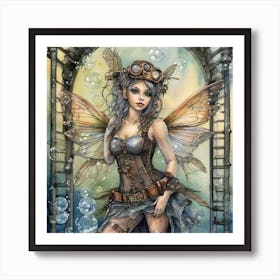 Steampunk Fairy Art Print