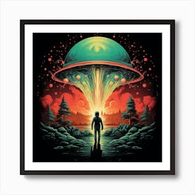 Alien Spaceship Art Print