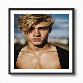 Young Man With Blonde Hair Art Print