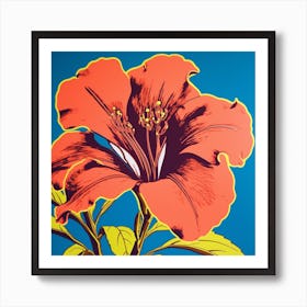 Lily 6 Pop Art Illustration Square Art Print