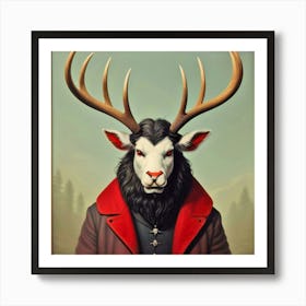 Deer Head 40 Art Print